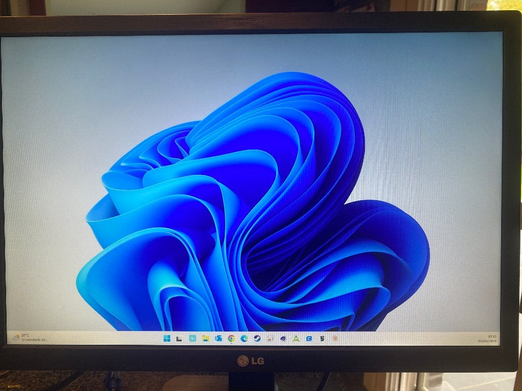 LG 22M865PMF monitor, Ophalen, Gebruikt, IPS, In hoogte verstelbaar