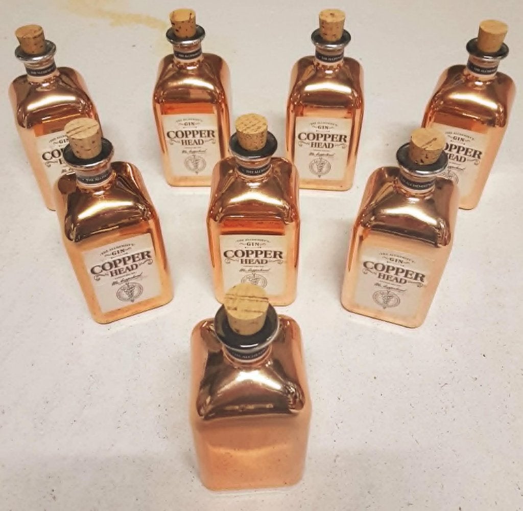 COPPERHEAD 8 lege flessen, Verzamelen, Wijnen, Gebruikt, Overige typen, Overige gebieden, Ophalen