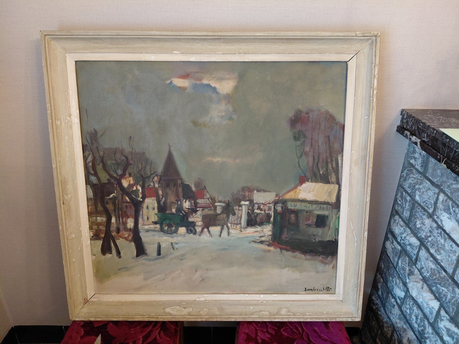 schilderij " Lambrecht ", Antiek en Kunst, Ophalen