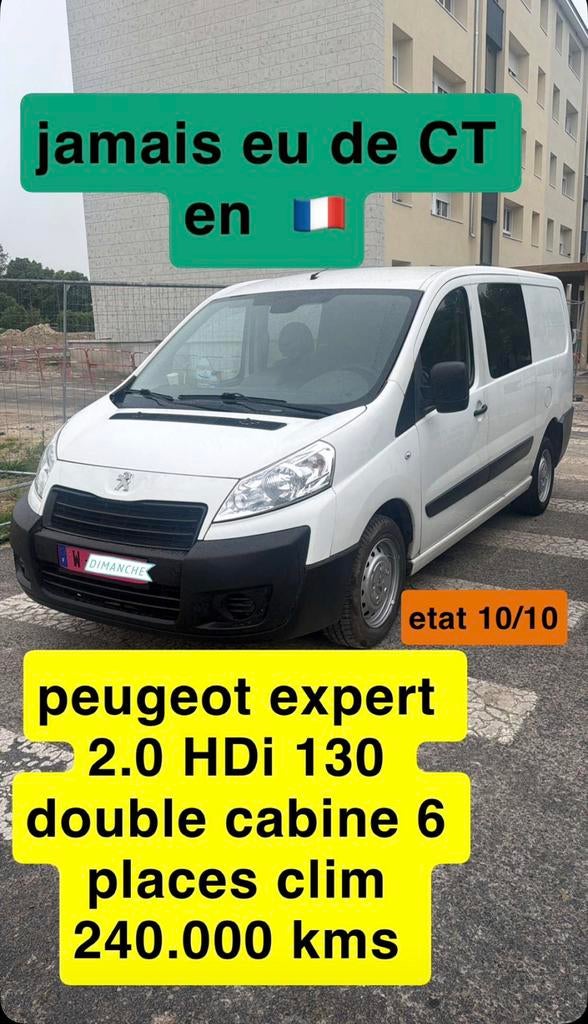 peugeot expert double cabine, Autos, 94 kW, Euro 5, Achat, 4 portes