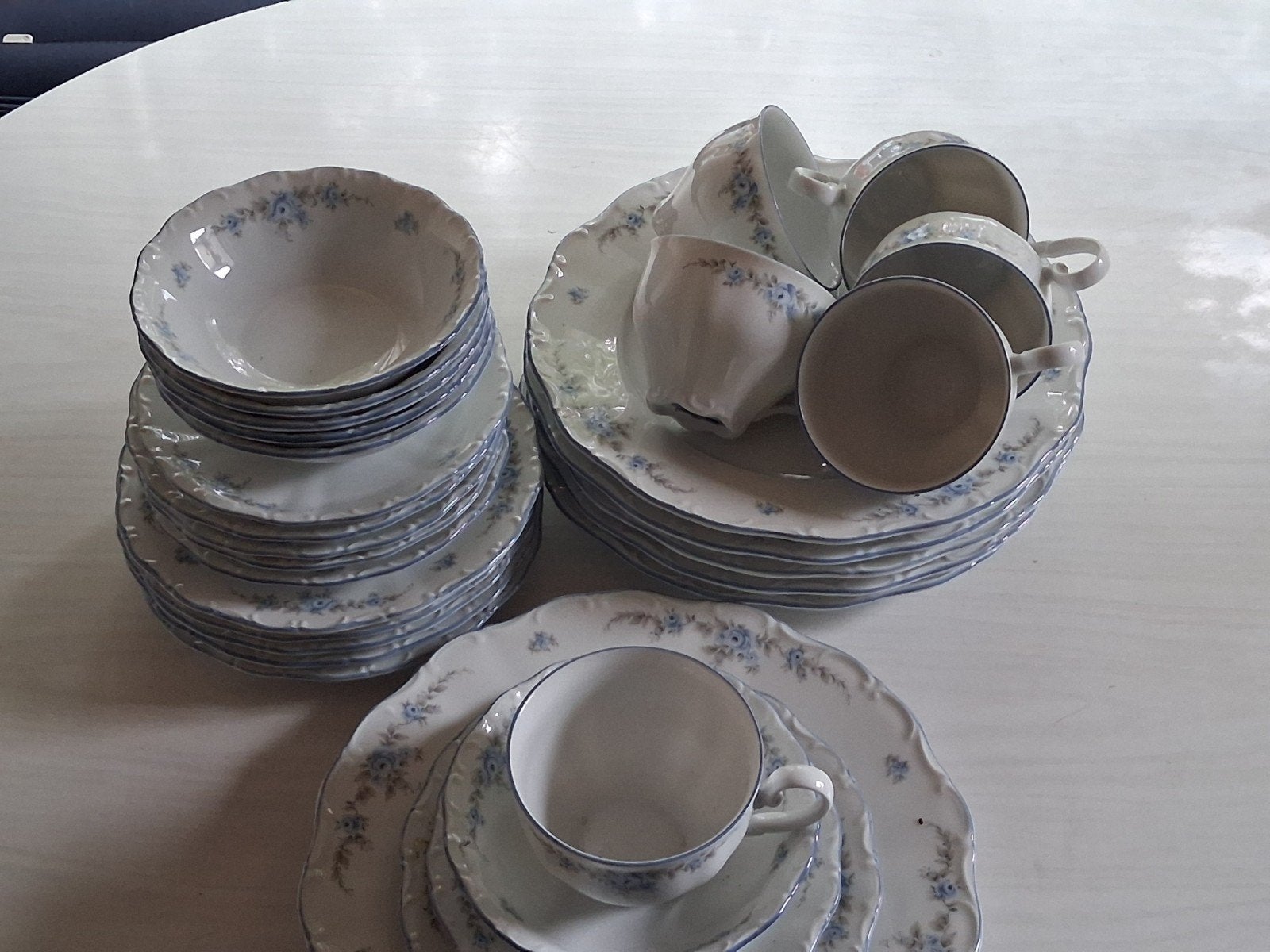Vintage servies Bavaria Rose 30-delig, Enlèvement, Comme neuf, Pierre/céramique, Autres types