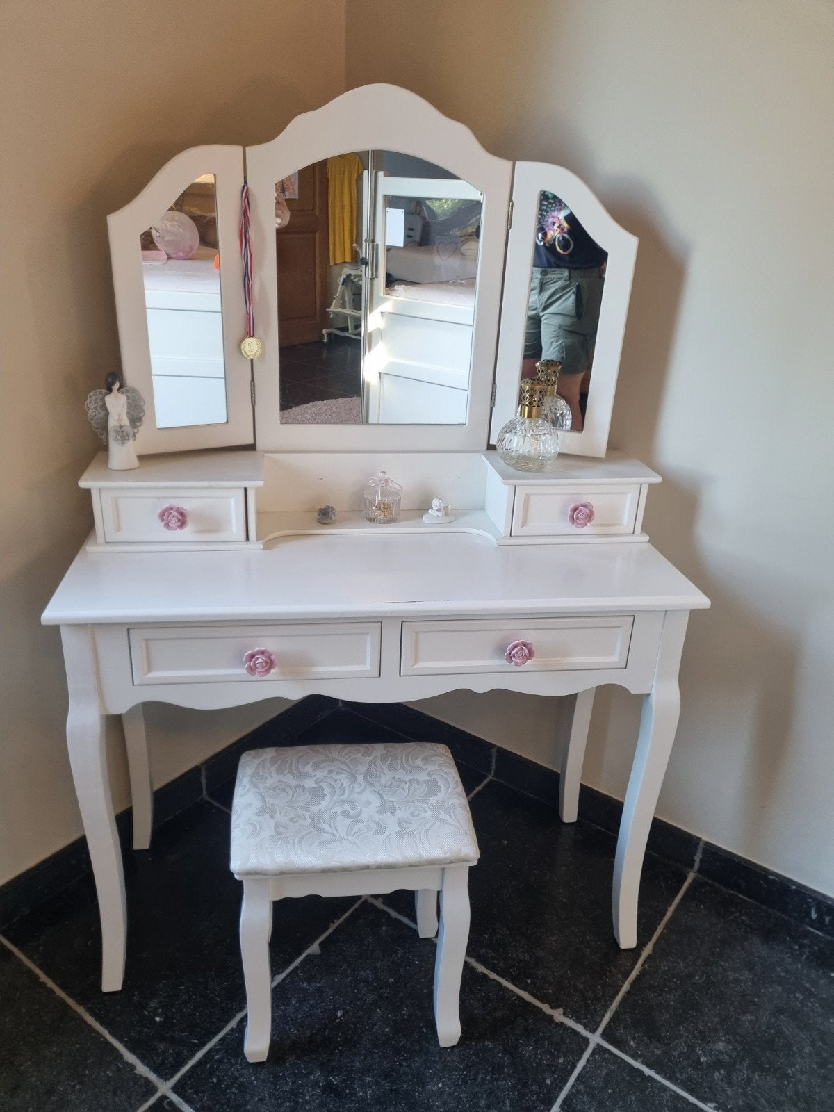 make up tafeltje met stoeltje, Ophalen