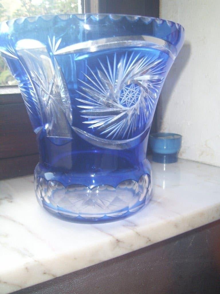 très beau vase Bohême en cristal, Enlèvement ou Envoi