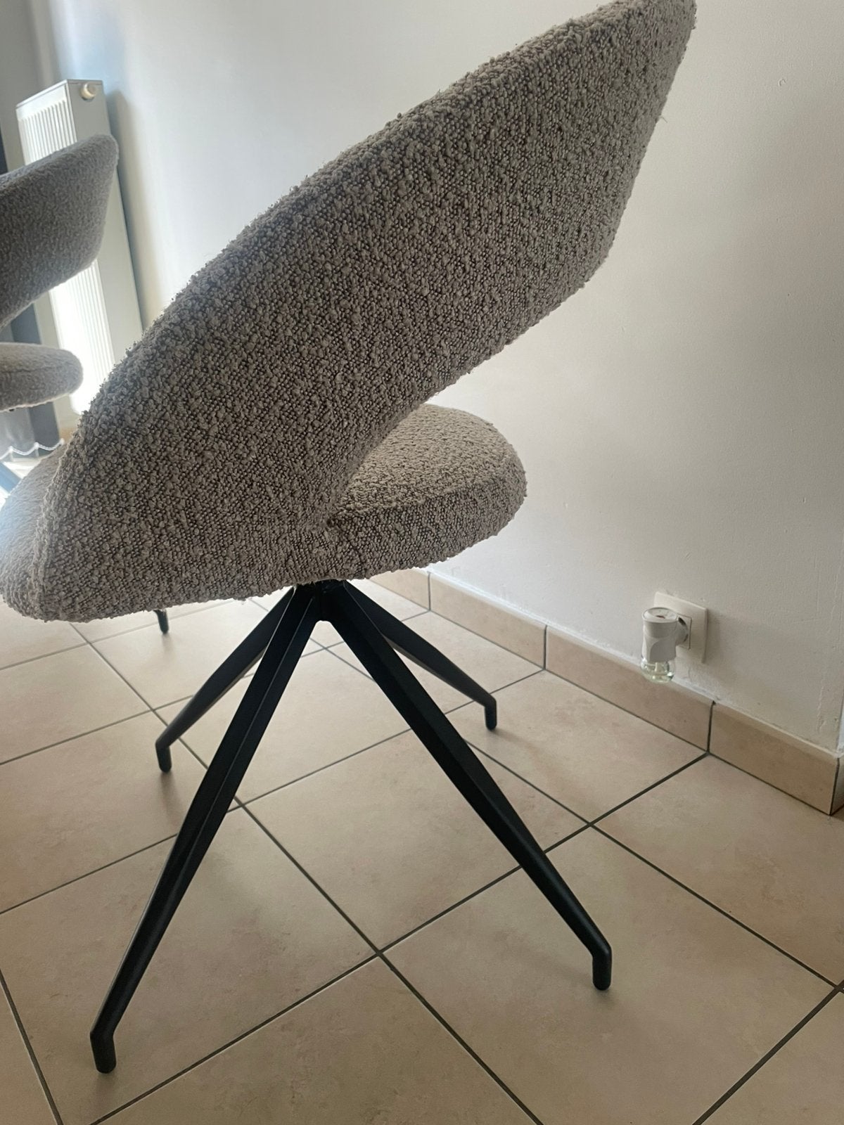 6 Eetkamerstoelen, Enlèvement, Comme neuf, Tissus