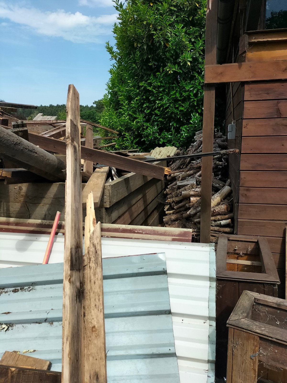 Gratis hout, Tuin en Terras, Ophalen