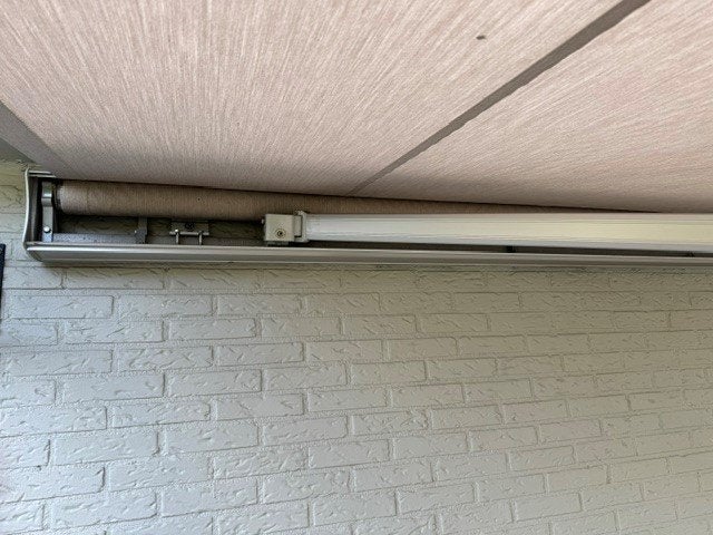 Verano Luifel met knikarm - beige, Ophalen, Gebruikt, 450 cm of meer, Elektrisch