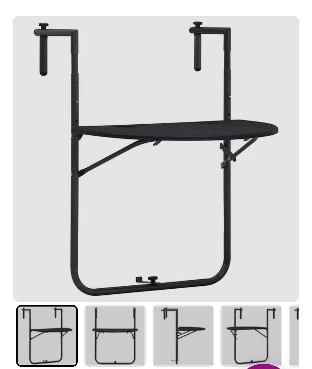 Balkontafel hangend, Ophalen, Nieuw