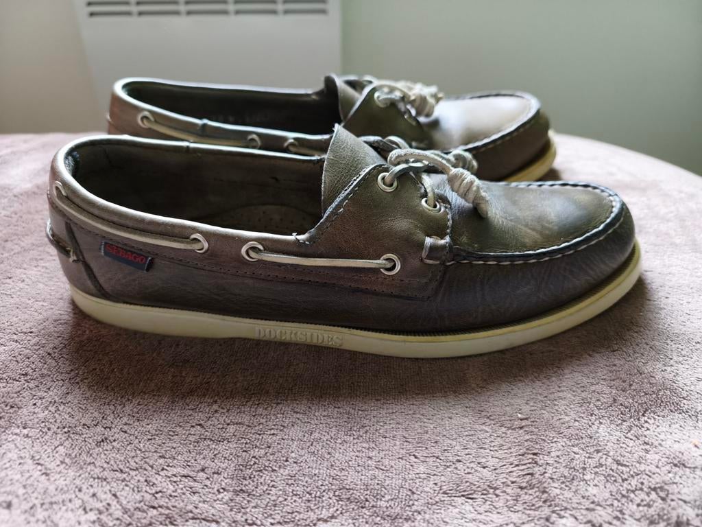 Sebago Docksides - taille 44 - couleur : gris, Sebago, Enlèvement ou Envoi, Autres couleurs, Porté