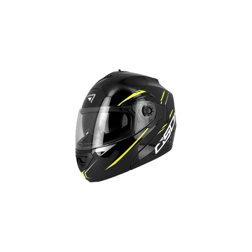 Casque moto modulable noir+jaune S520 NEUF, Motos, Vêtements | Casques de moto, Autres marques, Femmes, Enlèvement ou Envoi, Autres types