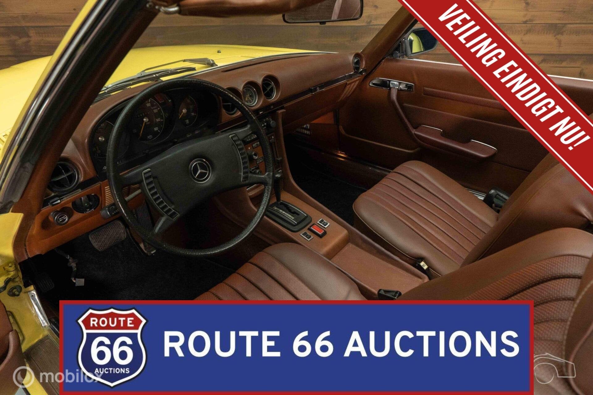 Mercedes-Benz 450SL | 1973 | Route 66 Auctions, Zwart, Mercedes-Benz, Bedrijf, Handgeschakeld