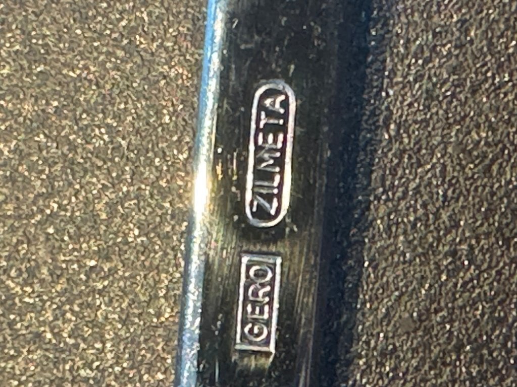 6 vintage Gero Zilmeta kreeftenvorkjes (jaren 70), Gebruikt, Gero, Bestekset, Ophalen of Verzenden
