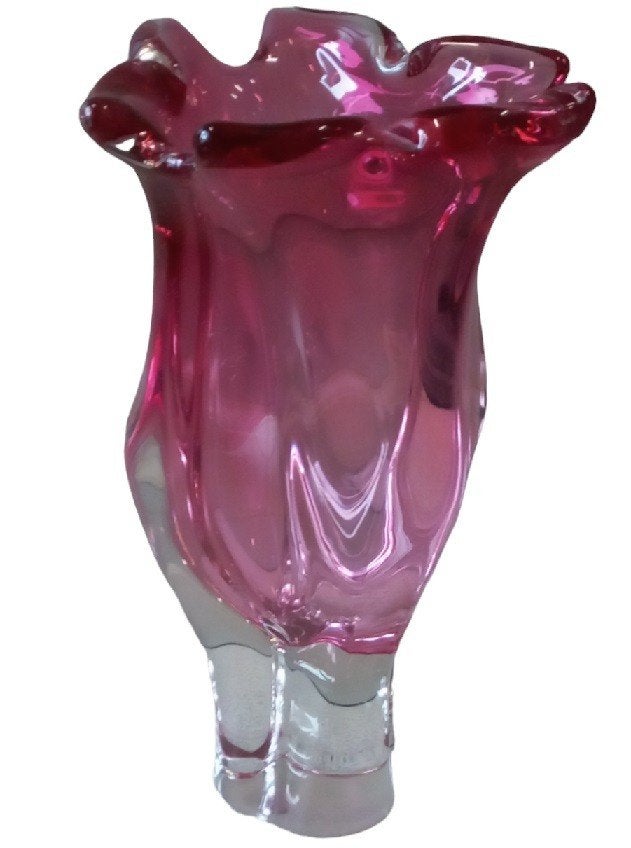 Vase en cristal J. Hospodka des années 1960 pour Chribska, Antiquités & Art, Enlèvement