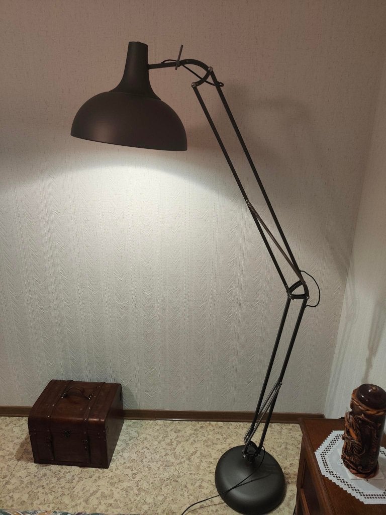 XXL architect vloerlamp 200 cm, mat zwart, Huis en Inrichting, Ophalen, 200 cm of meer, Zo goed als nieuw, Architect/Pixar