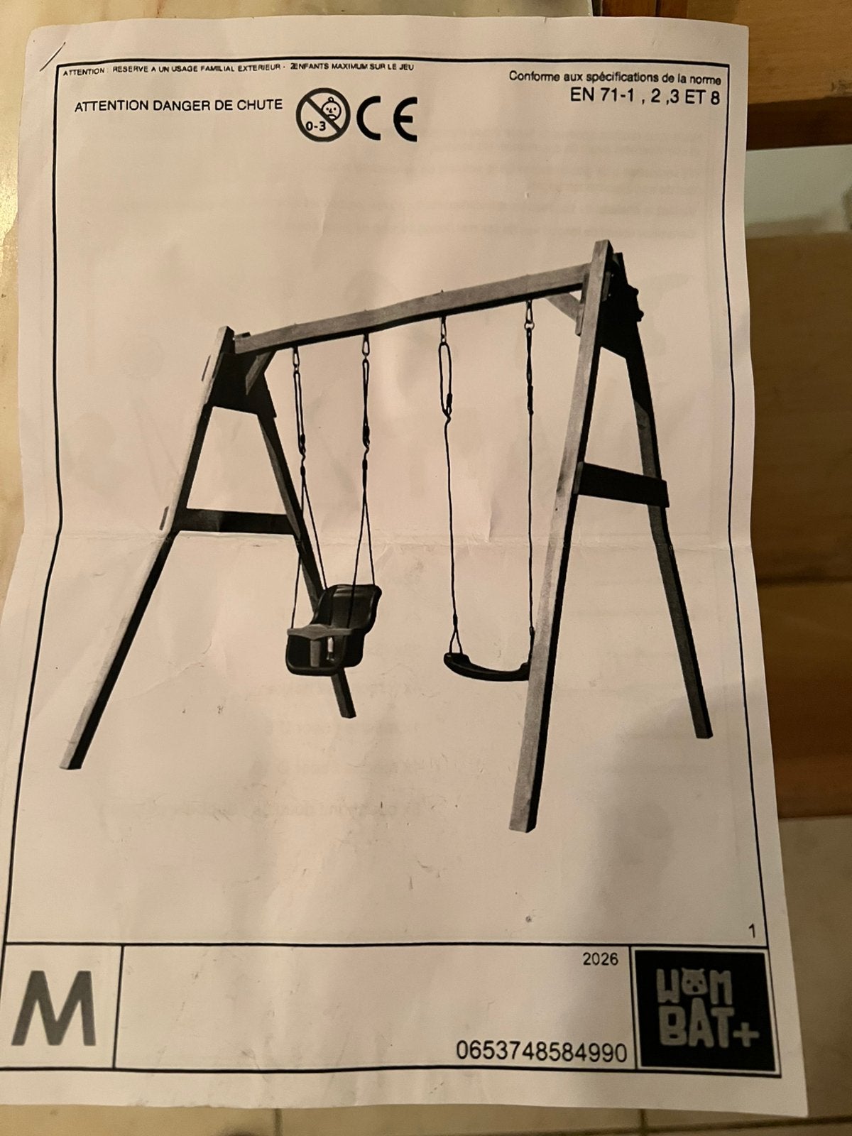 Nieuwe swing, Ophalen, Zo goed als nieuw, Schommel