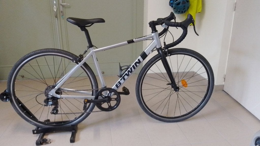Triban-fiets maat XS (voor jonge tieners), Fietsen en Brommers, Gebruikt, Velgrem, 49 tot 53 cm, Ophalen