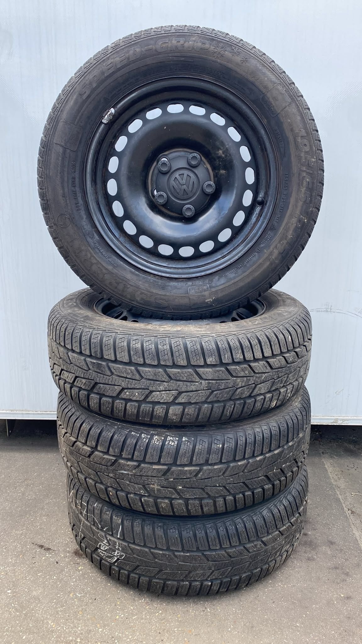 Volkswagen Caddy Golf 5 6 7 8 Winter Banden Set 195-65-15 5x, Auto-onderdelen, Banden en Velgen, Gebruikt, -, -, Banden en Velgen
