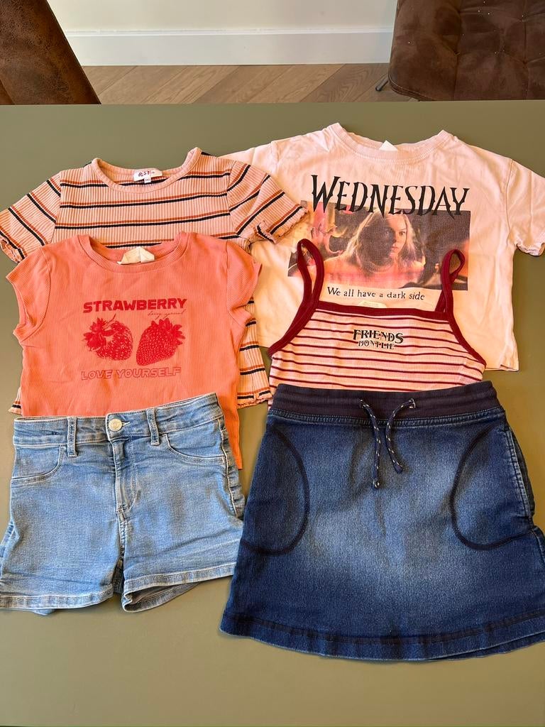Meisjes kleding pakket 134 - 140 4FF, Hema, H&M, JBC, Next, Ophalen, Zo goed als nieuw, Maat 134