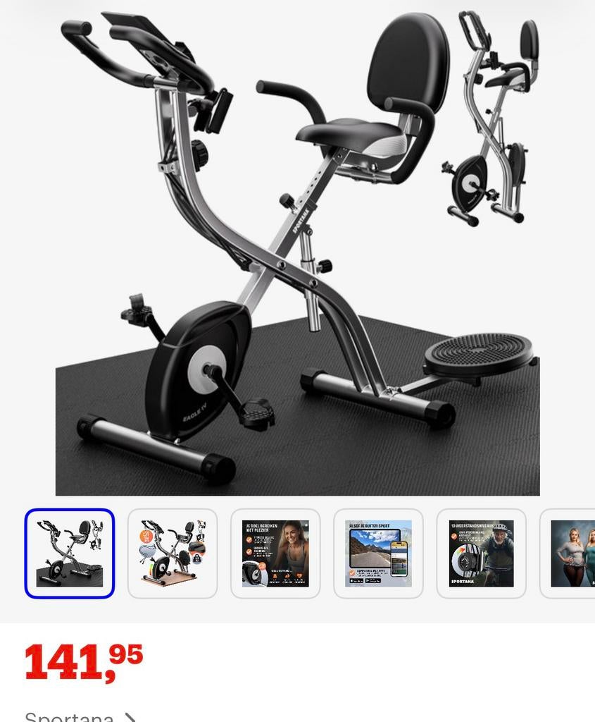 Sportana hometrainer - zo goed als nieuw, weinig gebruikt, Ophalen, Zo goed als nieuw