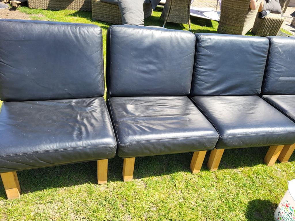 Lederen zeteltje  10 euro stuk, Tuin en Terras, Tuinsets en Loungesets, Ophalen
