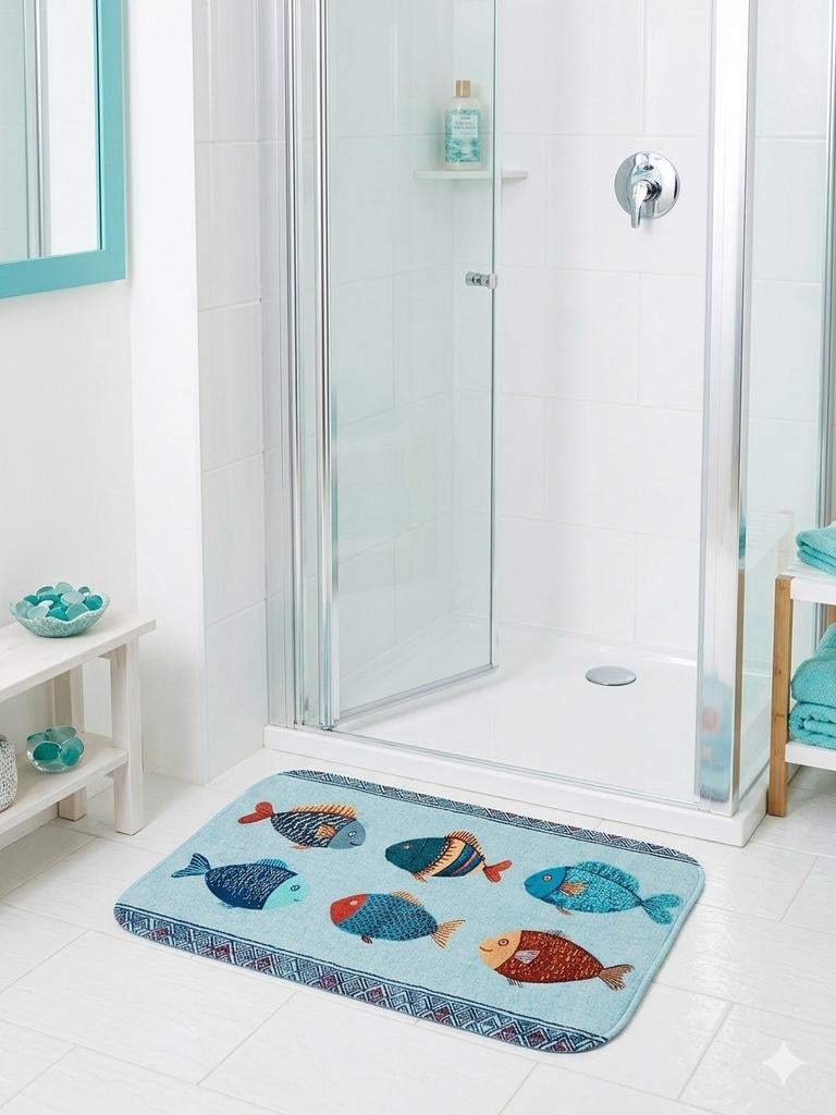 Tapijt, Minder dan 50 cm, 50 tot 100 cm, Blauw, Nieuw