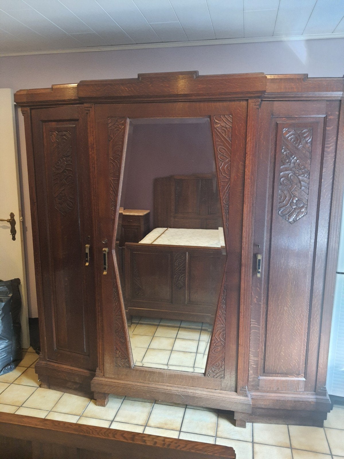Slaapkamer massief eik, Antiek en Kunst, Ophalen