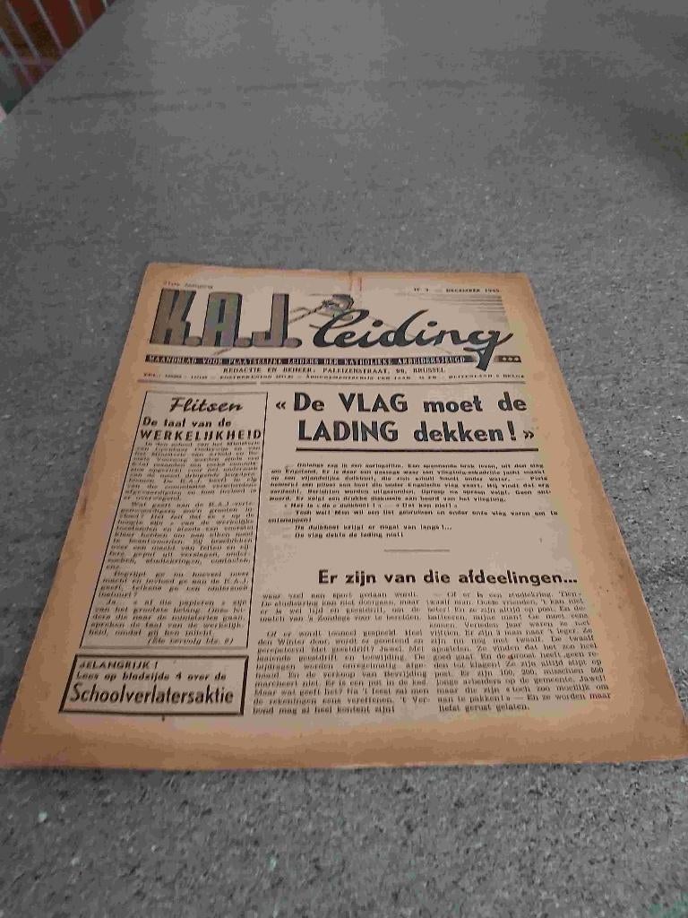 KAJ Brussel 1945 Arbeiders Verzet Weerstand Krijgshof Jeugd, Verzenden, 1940 tot 1960, Tijdschrift