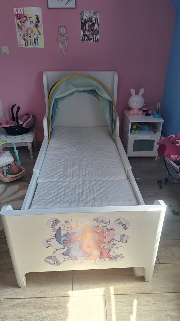 Lit enfant extensible Ikea Busung, Enfants & Bébés, Enlèvement, Comme neuf, Sommier à lattes