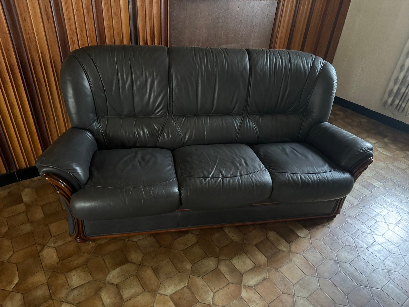 Canape 3 +1 cuir, Maison & Meubles, Canapés | Salons, Enlèvement, Comme neuf, Cuir