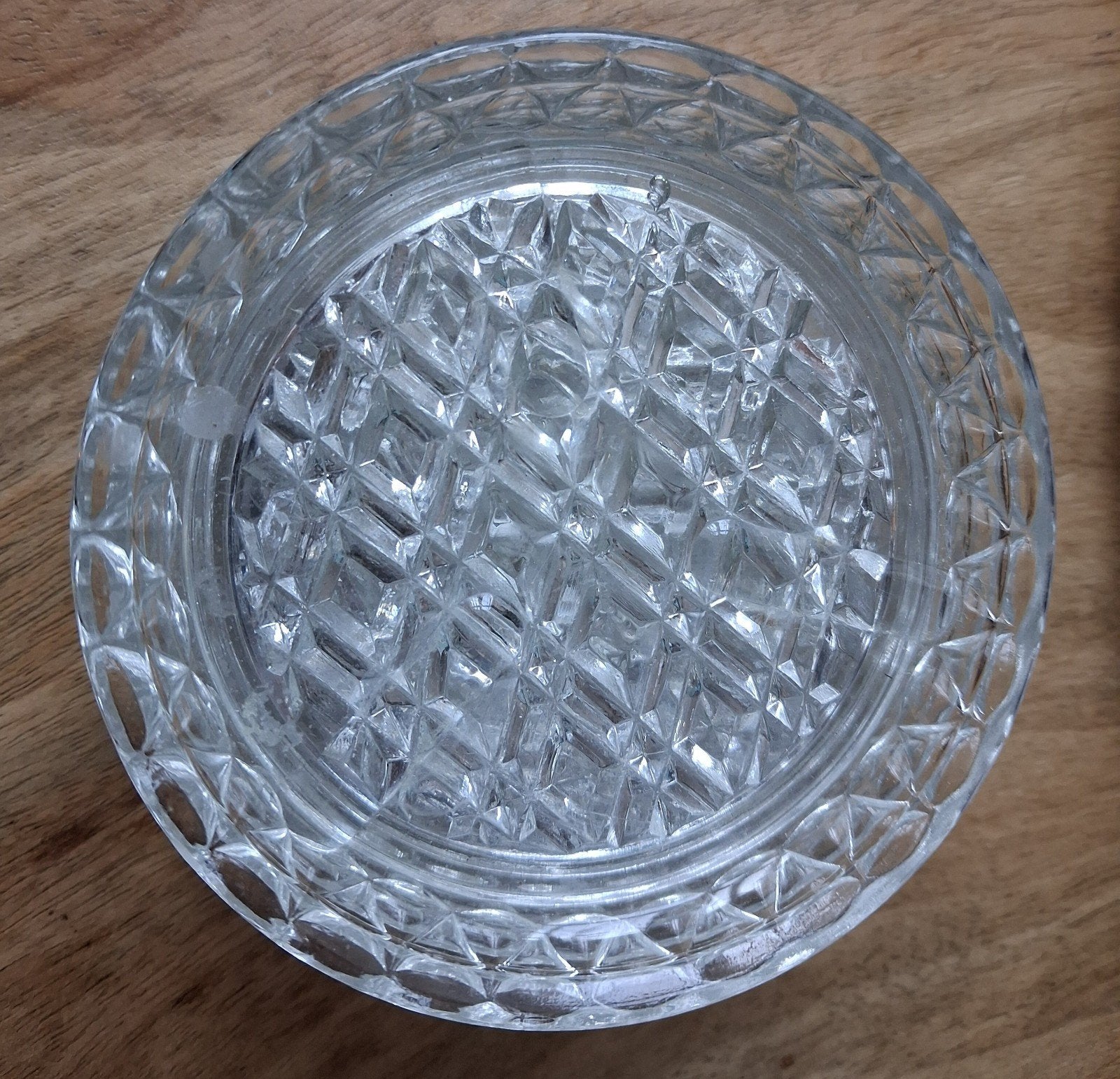 Set van 5 vintage glazen onderzetters, Huis en Inrichting, Woonaccessoires | Onderzetters, Ophalen