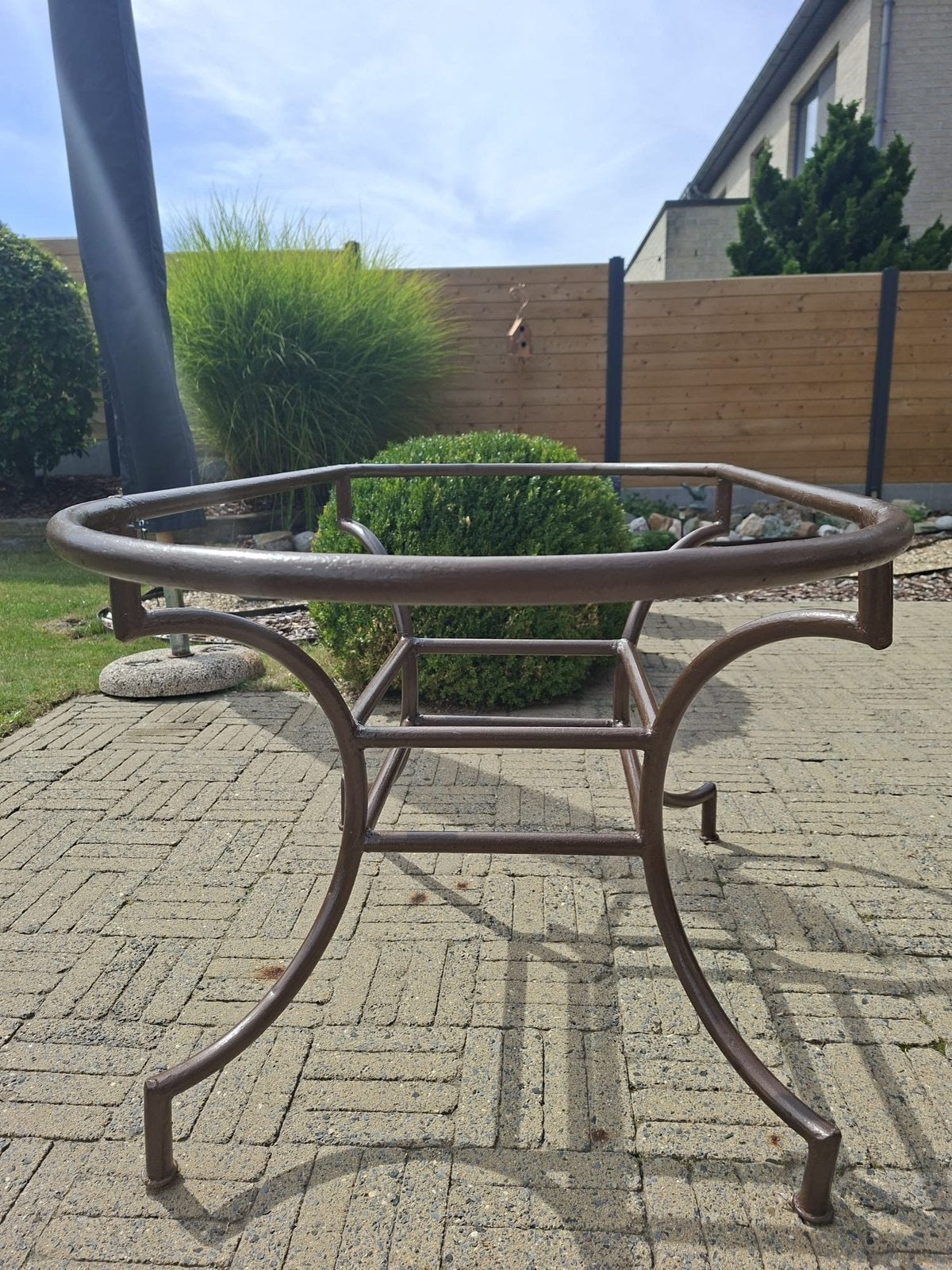 Pied de table authentique en fonte, magnifiquement tendance, Jardin & Terrasse, Tables de jardin, Enlèvement, Comme neuf, Rectangulaire