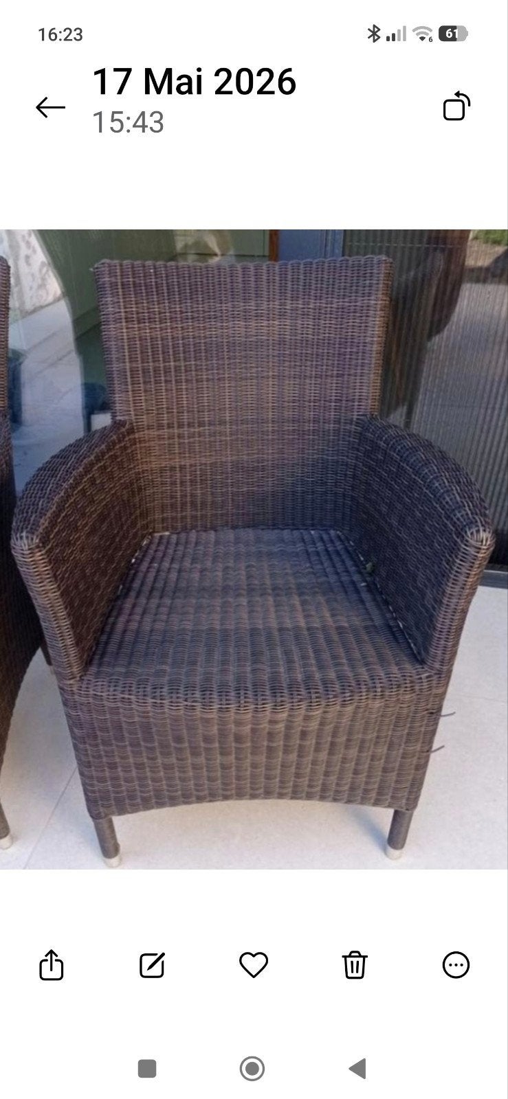 Chaise de jardin, Enlèvement