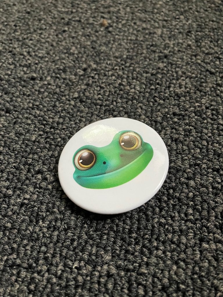 Broche Kikker, Handtassen en Accessoires, Overige materialen, 4 tot 7 cm, Wit, Nieuw