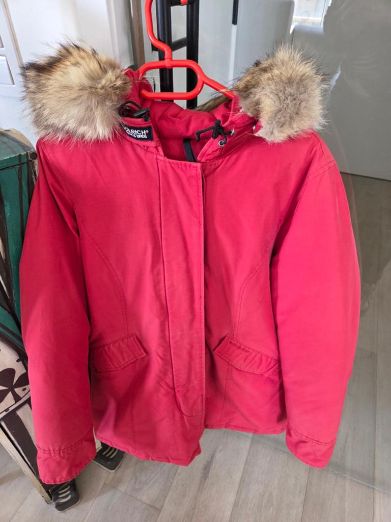 Woolrich dames jas pels kan er af maat L past kleiner S, Ophalen, Maat 42/44 (L)
