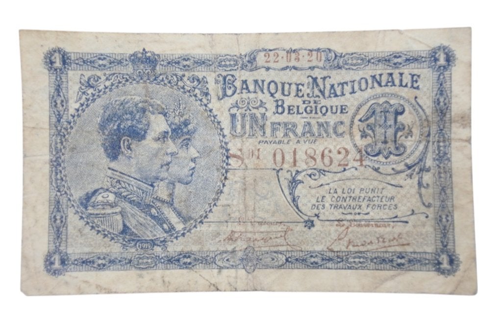 Billet de 1 franc belge — 1920, Enlèvement ou Envoi