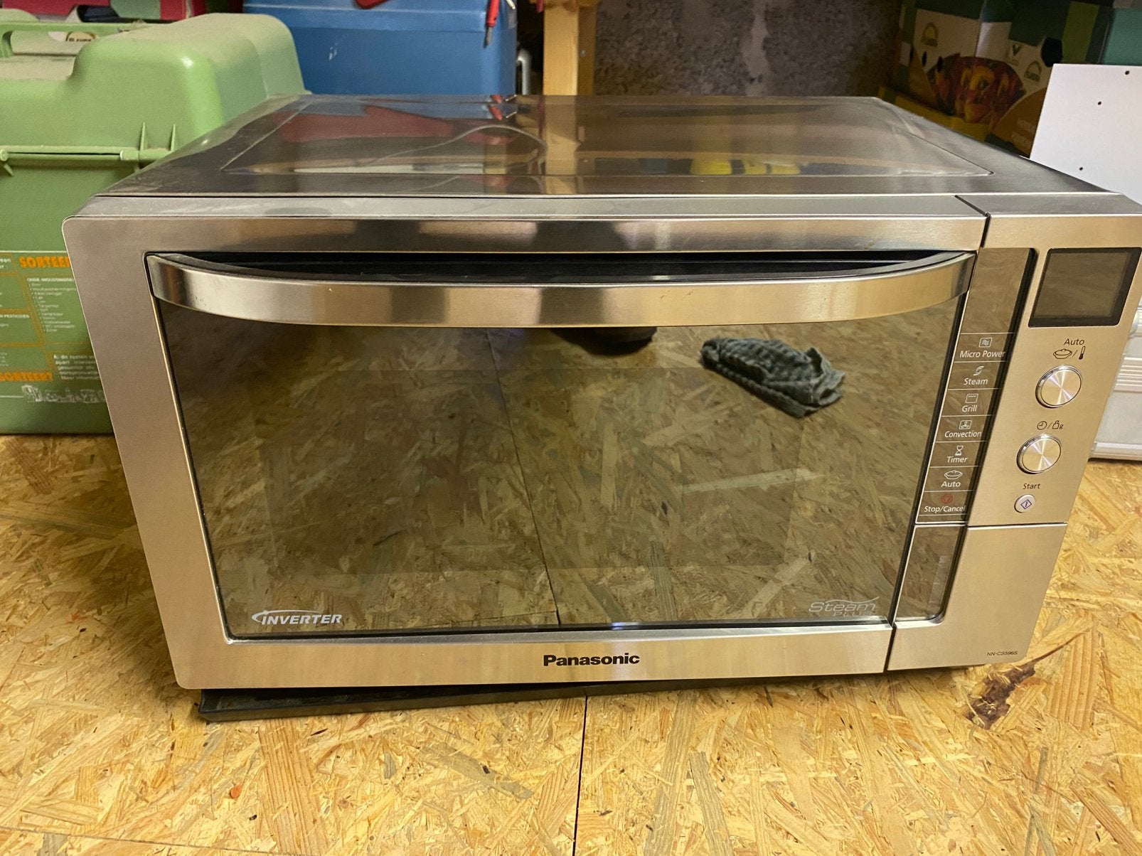 Combi microgolf, hetelucht, grill en stoomoven panasonic, Ophalen, Grill, Zo goed als nieuw, Vrijstaand