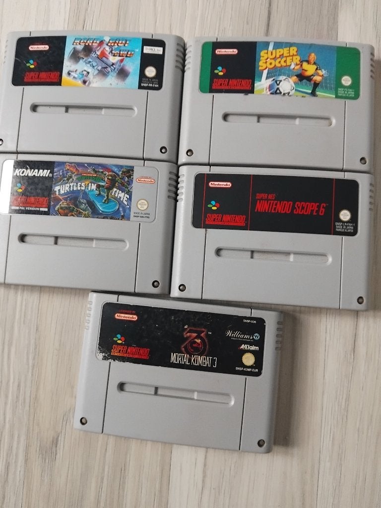 Lot de 5 Jeux SNES Turtles in Time, Mortal Kombat 3 ....., Consoles de jeu & Jeux vidéo, Enlèvement
