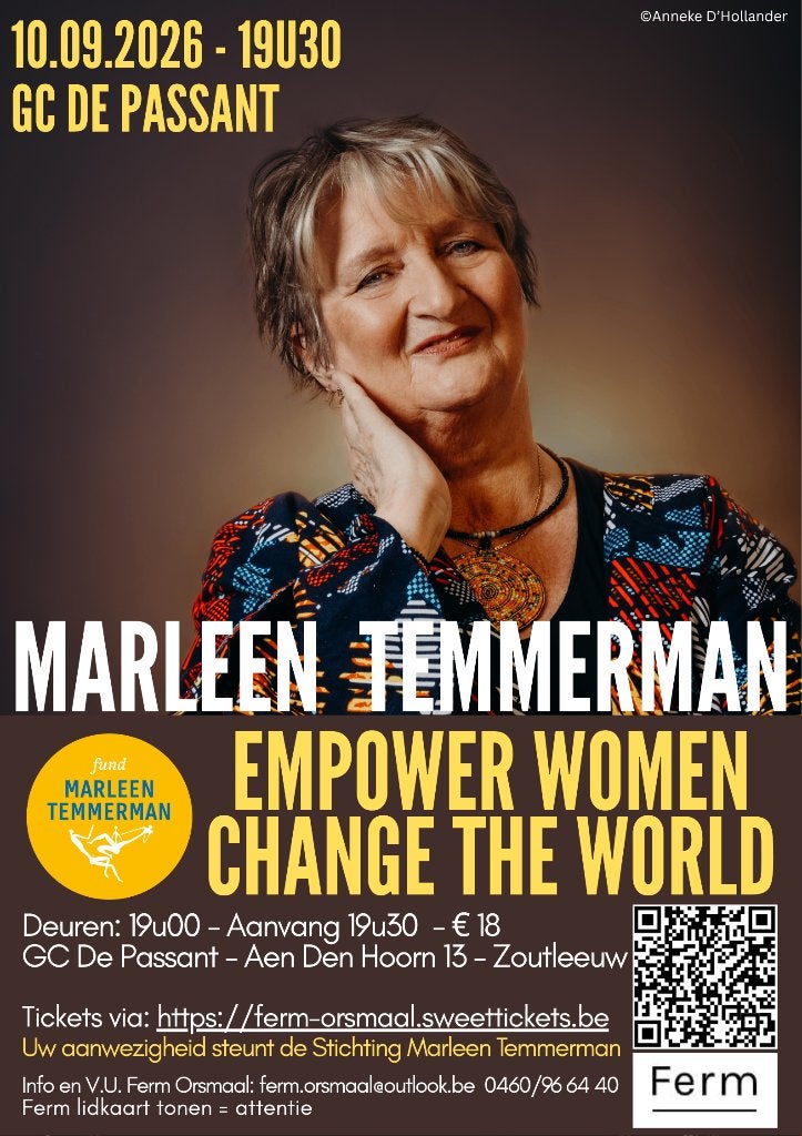 Ticket lezing Marleen Temmerman in Zoutleeuw, Tickets & Billets, Théâtre | Autre, Trois personnes ou plus, Septembre