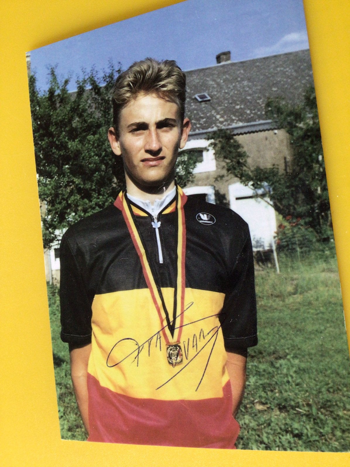 Wielerkaart 1991 bk frank vandenbroucke signe, Verzenden, Zo goed als nieuw