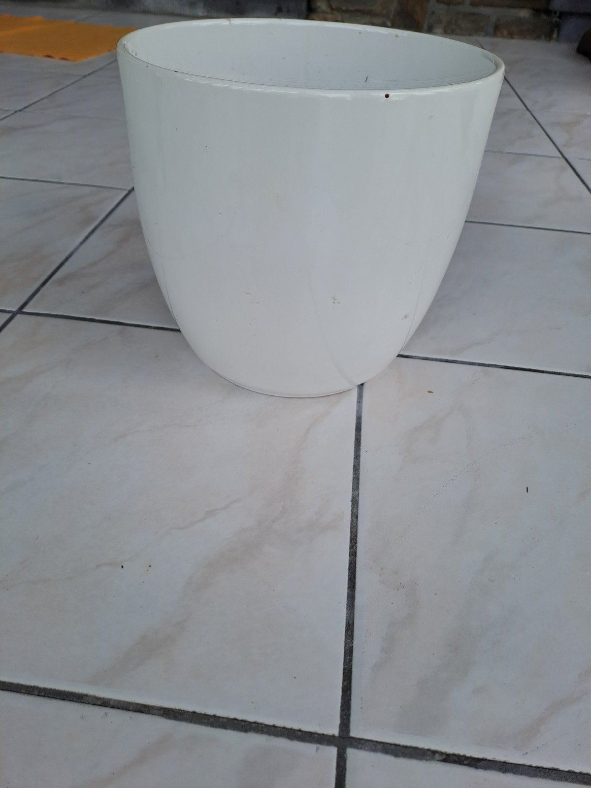 Witte keramische pot., Ophalen