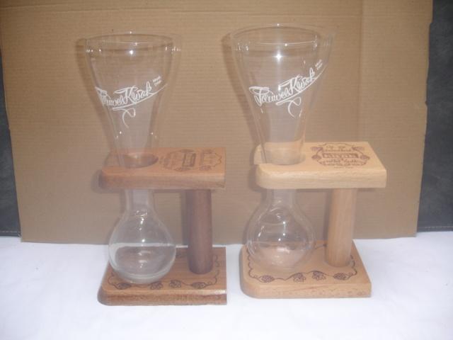 Bierglas Pauwel Kwak in houten houder, € 5,00 per stuk, Verzamelen, Biermerken, Zo goed als nieuw, Glas of Glazen, Overige merken