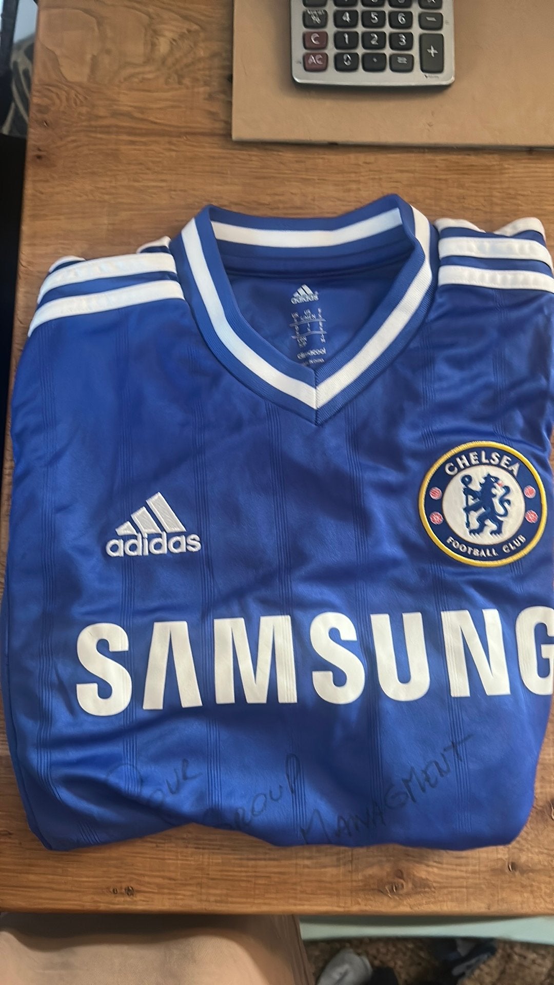 Chelsea-shirt toevallig gesigneerd, Sport en Fitness, Maat S, Ophalen, Zo goed als nieuw, Shirt