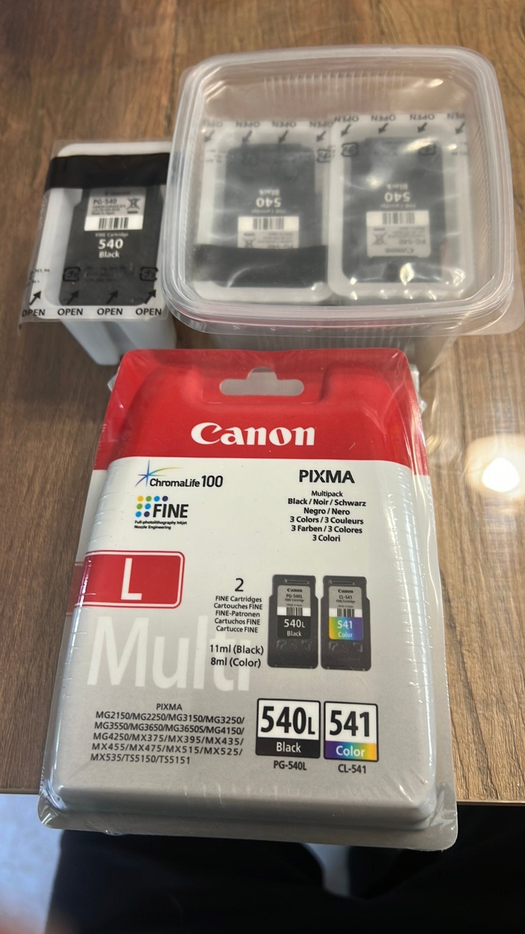 Canon 540 en 541, Ophalen, Nieuw