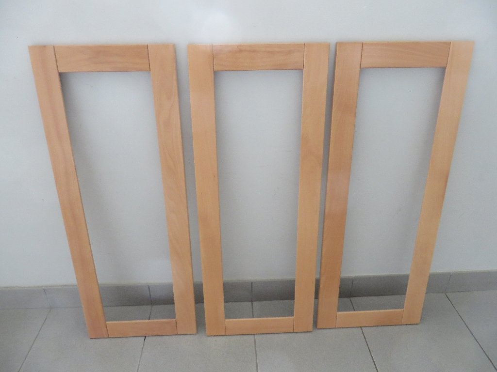 Nieuwe massieve kaderdeuren in beuk vernist., Doe-het-zelf en Bouw, Hout en Planken, Ophalen
