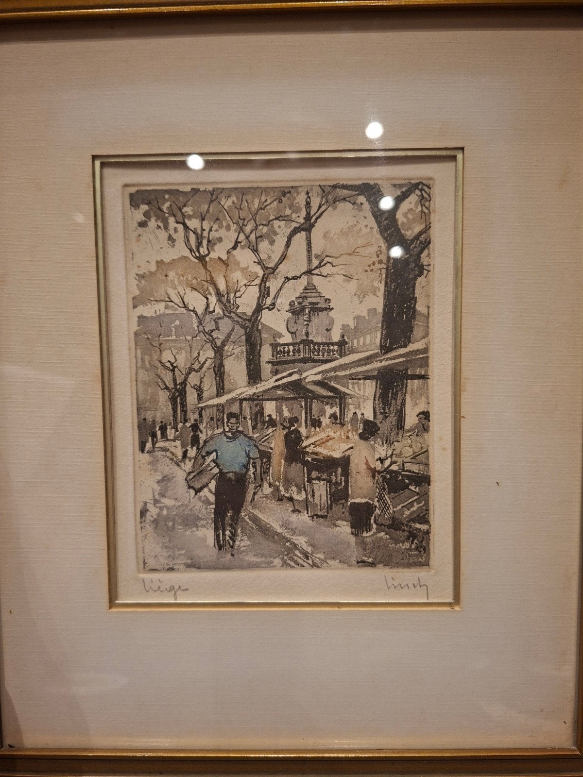 Linch tekenen., Antiek en Kunst, Kunst | Etsen en Gravures, Ophalen of Verzenden