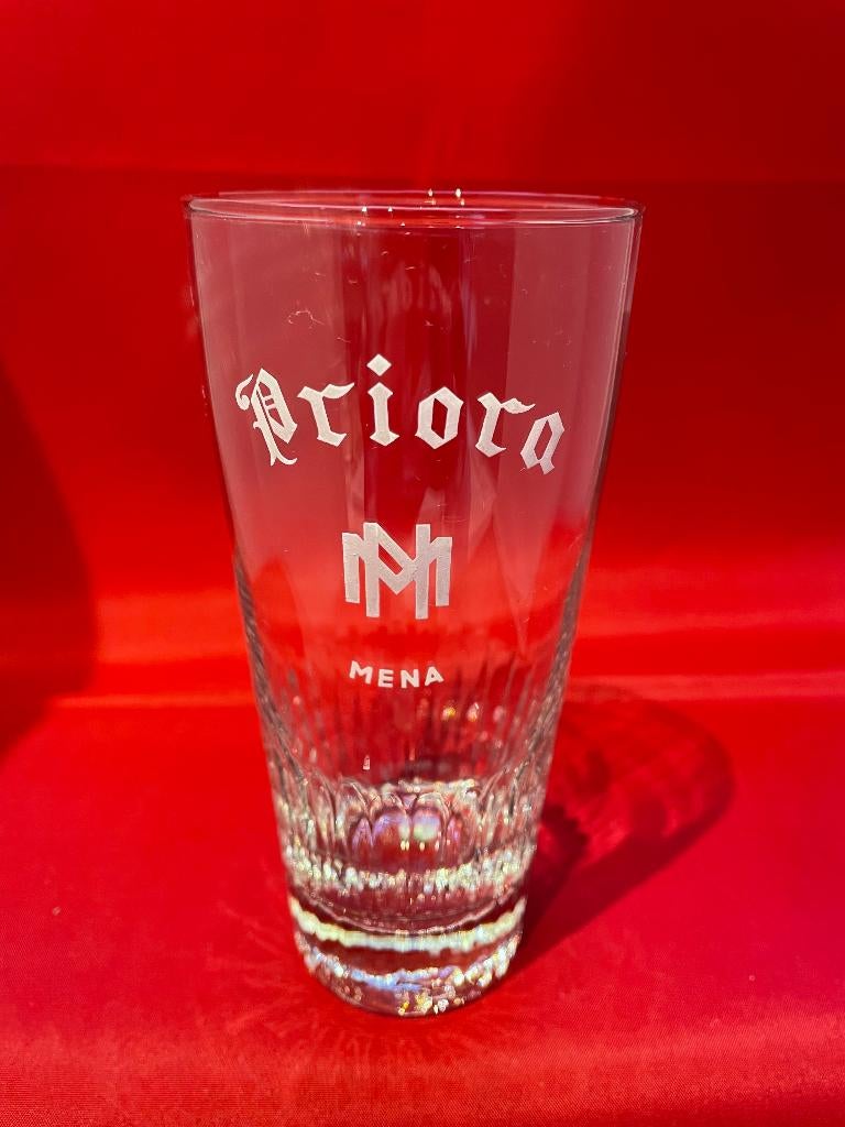 bierglas Priora Mena, Verzamelen, Ophalen of Verzenden, Gebruikt, Bierglas