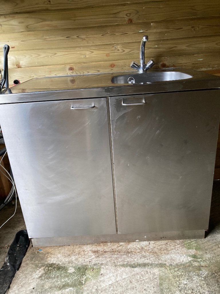 Inox wastafel, Ophalen, Gebruikt, Inox, Wastafel