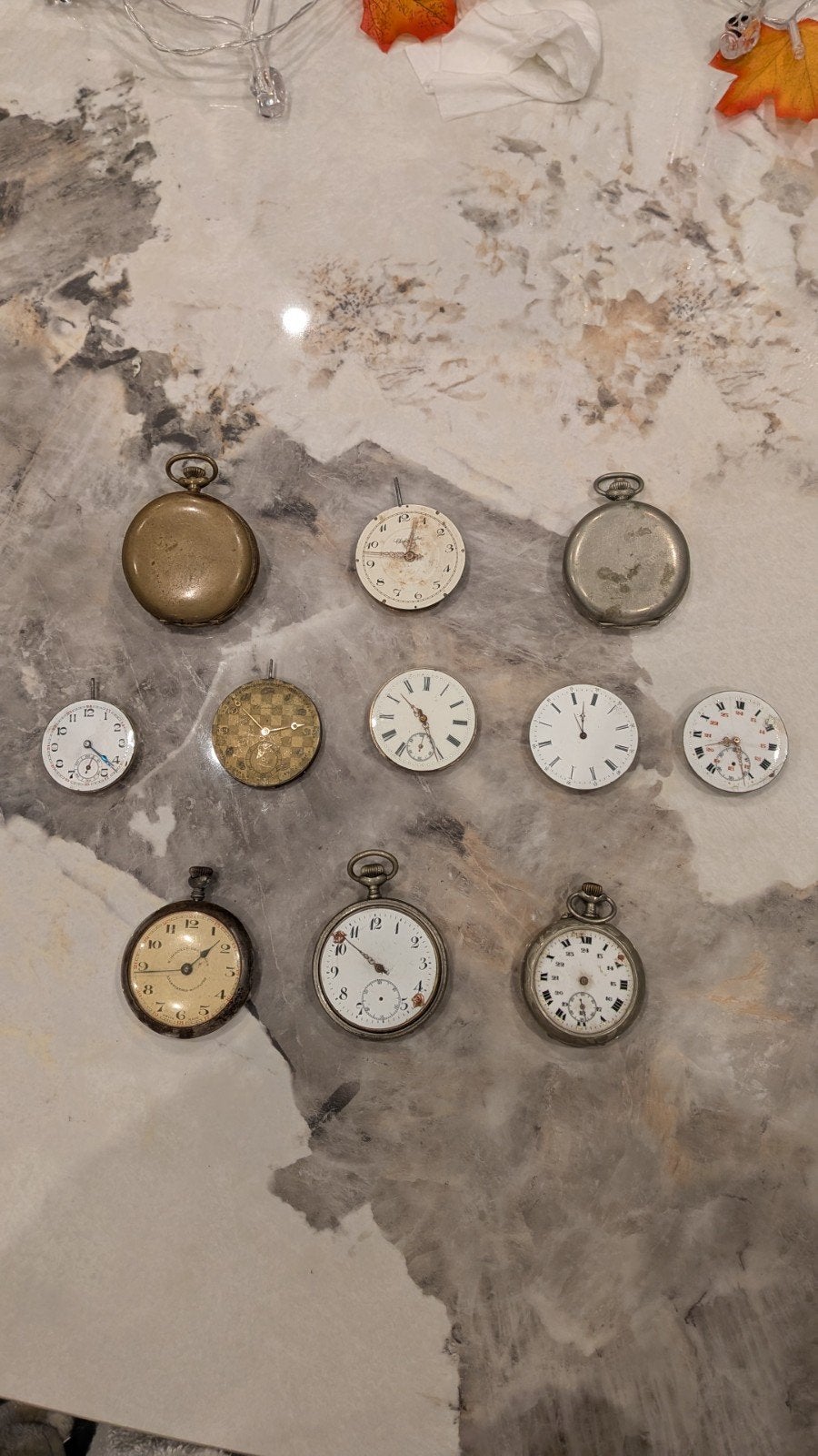 Lot de 11 montres à gousset anciennes mouvements pour pièce, Enlèvement ou Envoi
