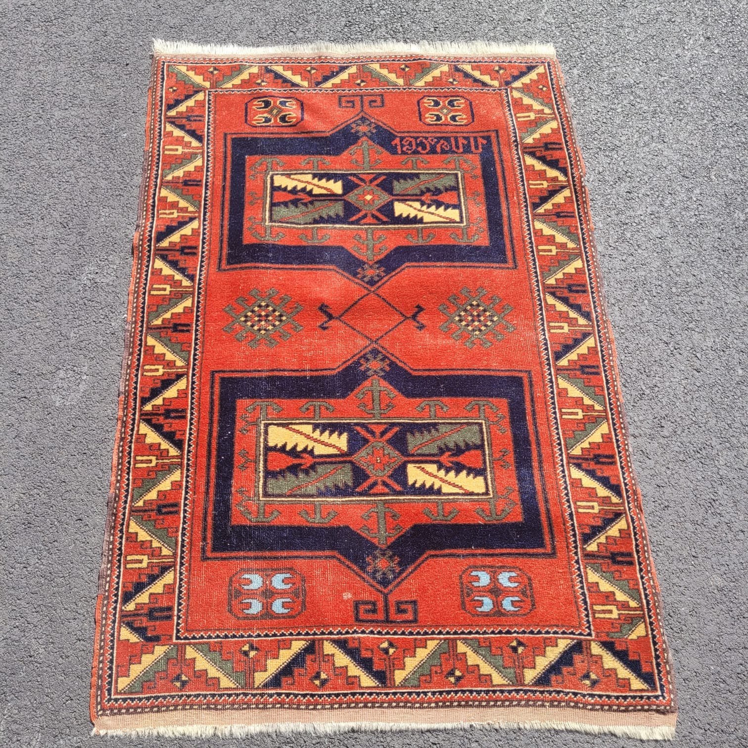 Tapis oriental rouge 120  80 cm – bon état, Rouge, 100 à 150 cm, Comme neuf, Enlèvement