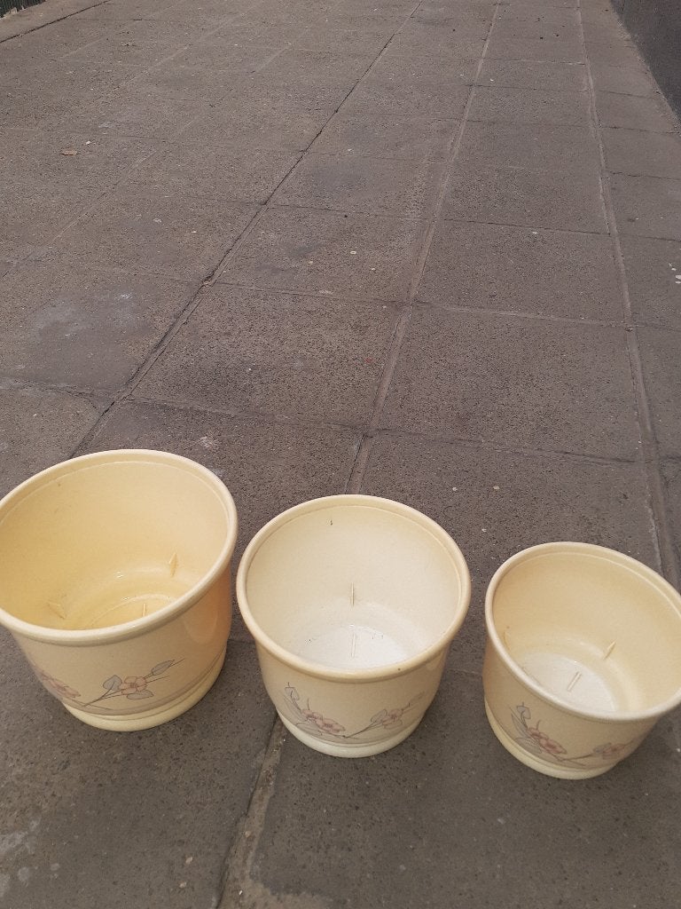 Caches pots DESIGN GERMANY EMSA (lot de 3), Moins de 25 cm, Rond, Synthétique, Enlèvement