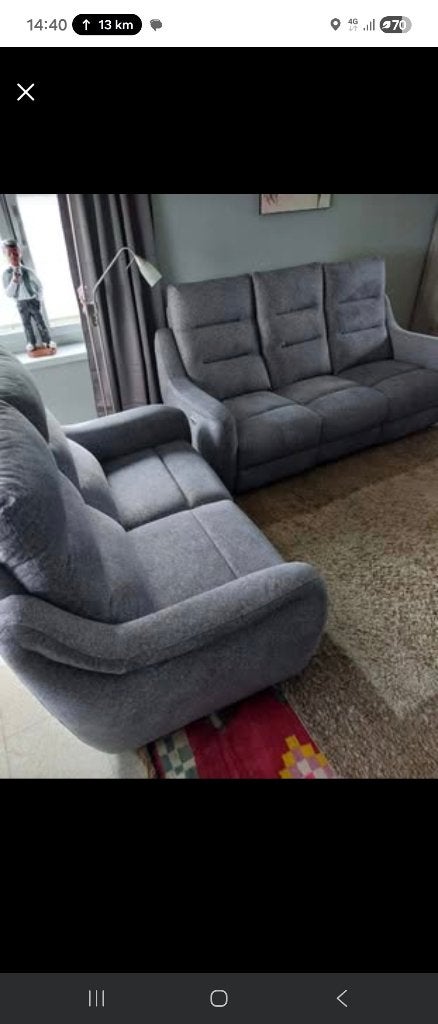 Zetel 2 zit +3 zit met relax (bieden), Ophalen, 150 tot 200 cm, 75 tot 100 cm, Rechte bank